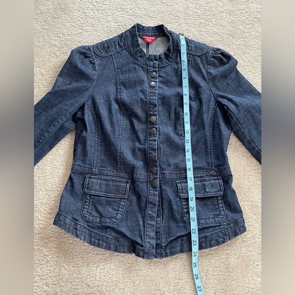 Guess Dark Blue Jean Jacket - Size: XL - Picture 4 of 10